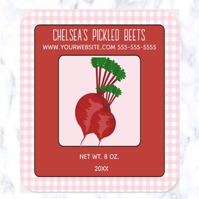 Editable Pickled Beets Square Sticker (Creator Uploaded)