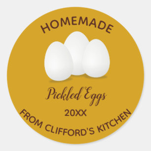 Editable Pickled Eggs Classic Round Sticker
