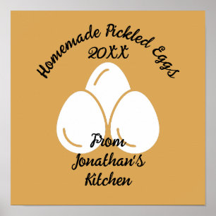 Editable Pickled Eggs Poster