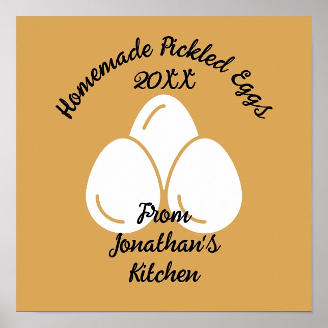 Editable Pickled Eggs Poster (Front)