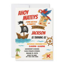 Editable Pirate Birthday Invitation