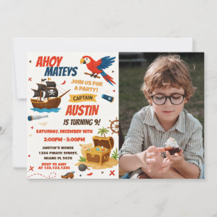 Editable Pirate Birthday Party Invitation