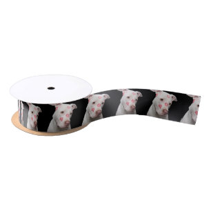 Editable Pitbull Lover Satin Ribbon