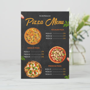 Editable Pizza Menu Pizzaria Restaurant Menu