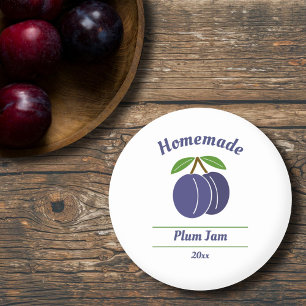 Editable Plum Jam Label Sticker