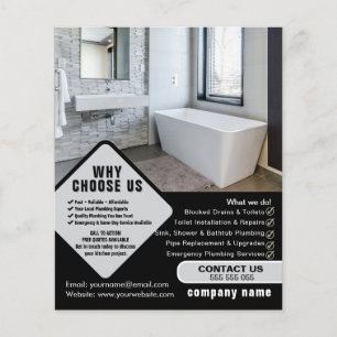 Editable Plumber Flyer Template   Plumbing Service