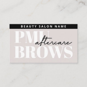 Editable PMU Brow Eyebrows Microblading Aftercare  Business Card