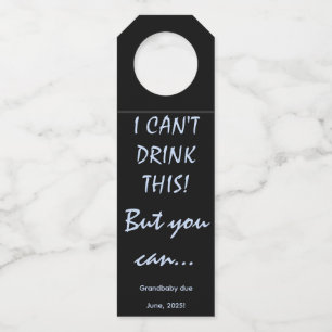 Editable Pregnancy Announcement Bottle Tag
