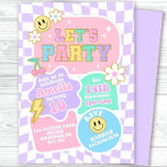 Editable Preppy Let's Celebrate Smile Face Birthda Invitation<br><div class="desc">Editable Preppy Let's Celebrate Smile Face Birthday Invitation Template, Party Invite, Chequered Invite, Kid Teen Girls Blush Pink ANY AGE, Preppy Birthday Digital, Preppy Bday Invite, Preppy Patch Invitation, Smile Face Birthday, Digital Birthday Invitation, Trending Invitation, Girl Birthday Invitations, Preppy Birthday Party Invitations Kids, Girl Cool Invitation Card, Smiley Face...</div>
