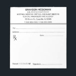 Editable Prescription Notepad<br><div class="desc">This editable notepad features fields for the doctor's name, degrees, type of facility/services and contact information. There are fields for the patients name and address, date, repeats and signature. The text is editable so go ahead and change the details. This can also be used as gifts for your pharmacist, doctor,...</div>