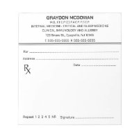 Editable Prescription Notepad