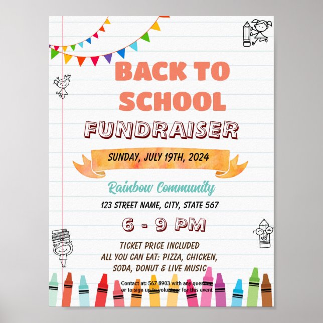 Editable principal school flyer poster (Front)