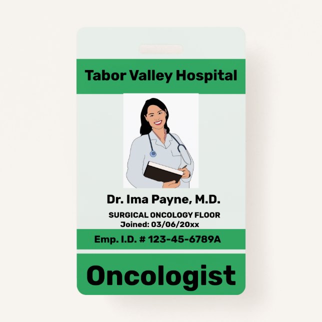 Editable Professional Employee ID Badge (Front)