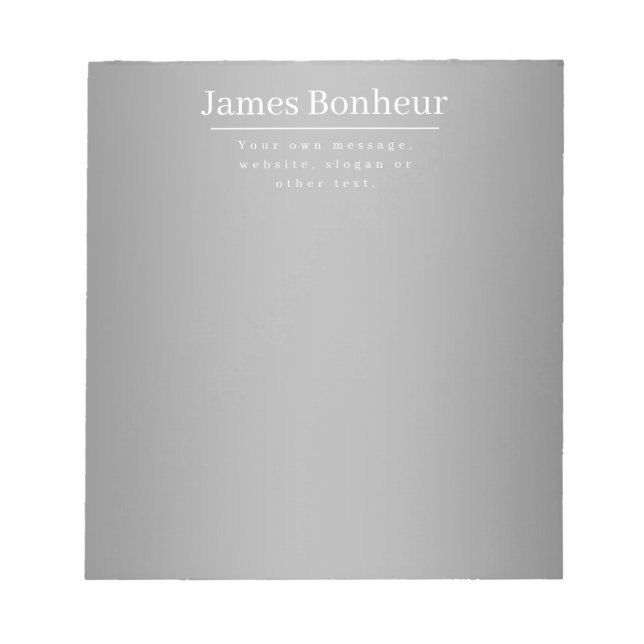 Editable Promotional Template for Business etc. Notepad (Front)