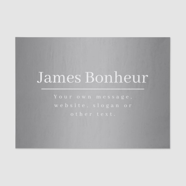 Editable Promotional Template for Business etc. Tissue Paper (Front)