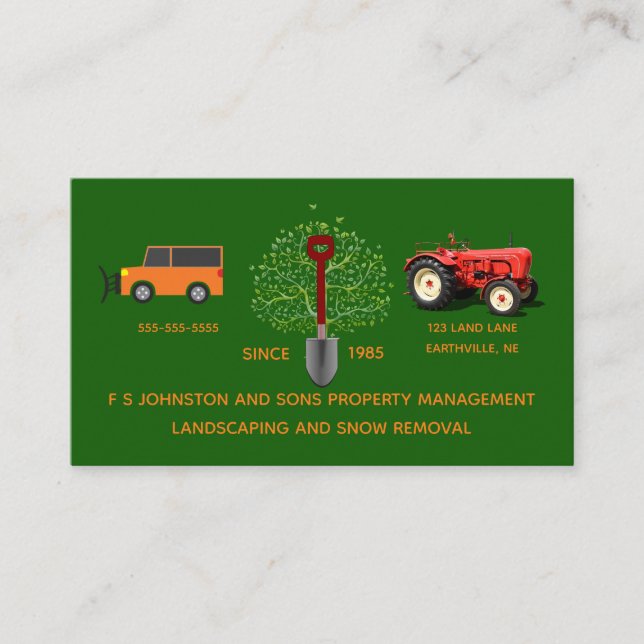 Editable Property Management Business Card (Front)