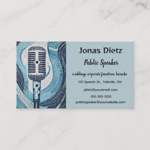 Editable Public Speaker Business Card