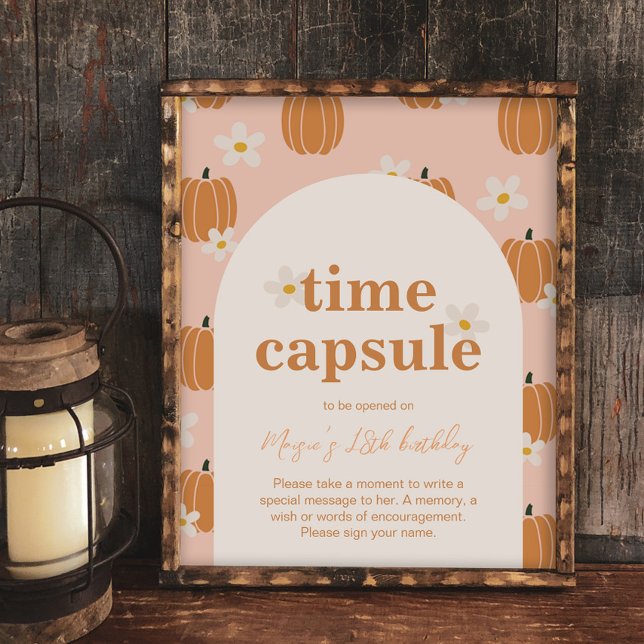 Editable Pumpkin Time Capsule Sign (Creator Uploaded)