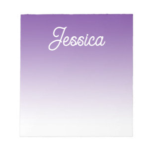 (Editable) Purple Colour Ombre & Your Text Notepad