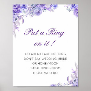 Editable Put a Ring on it Bridal Shower Game Poste Poster