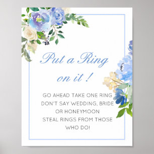 Editable Put a Ring on it Bridal Shower Game Poste Poster