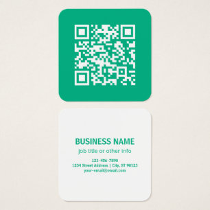 Editable QR Code Generate Your Own    Teal Green 