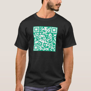 Editable QR Code Generate Your Own Teal Green T-Shirt