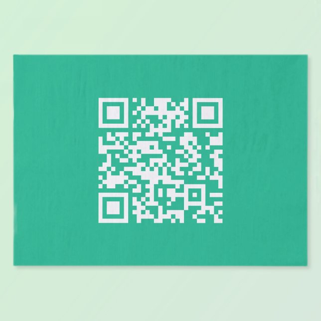 Editable QR Code Generate Your Own |  Teal Green  Tissue Paper (Creator Uploaded)