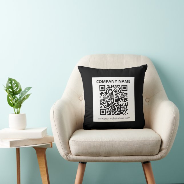 Editable QR code & Simple Customisable Design  Cushion (Chair)