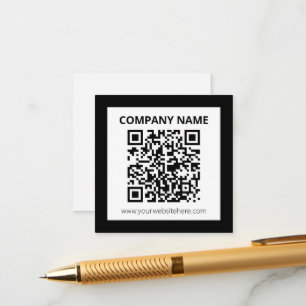 Editable QR code & Simple Customisable Design  Enclosure Card