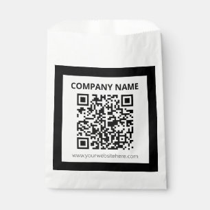 Editable QR code & Simple Customisable Design Favour Bag