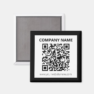 Editable QR code & Simple Customisable Design  Magnet