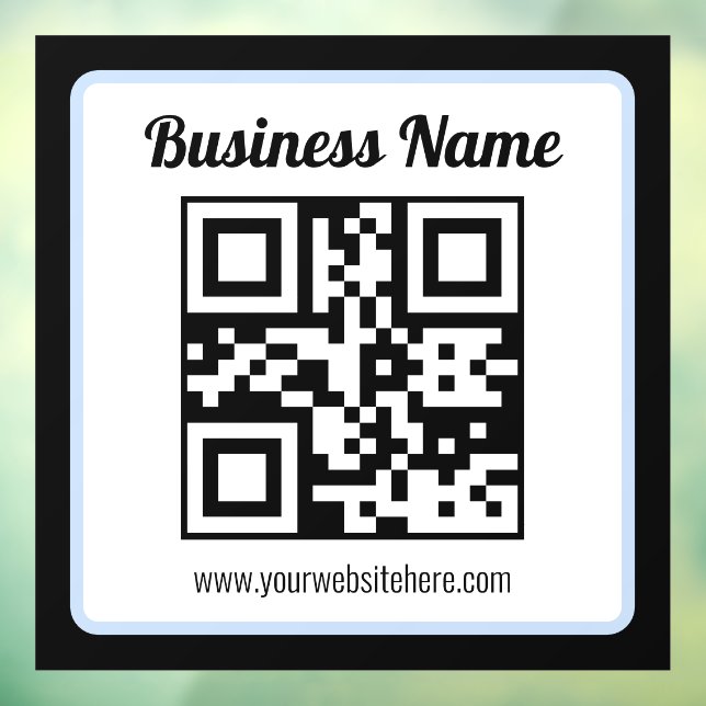 Editable QR code & Text w/Light Blue Border (Sheet 3)