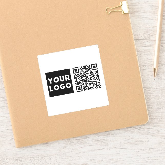 Editable QR code & Your Business Logo or Image (Notebook)