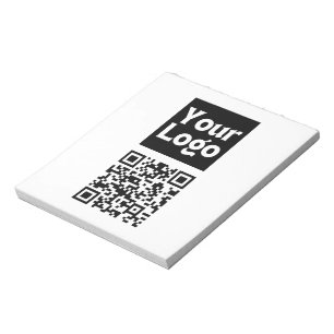 Editable QR code & Your Business Logo or Image Notepad