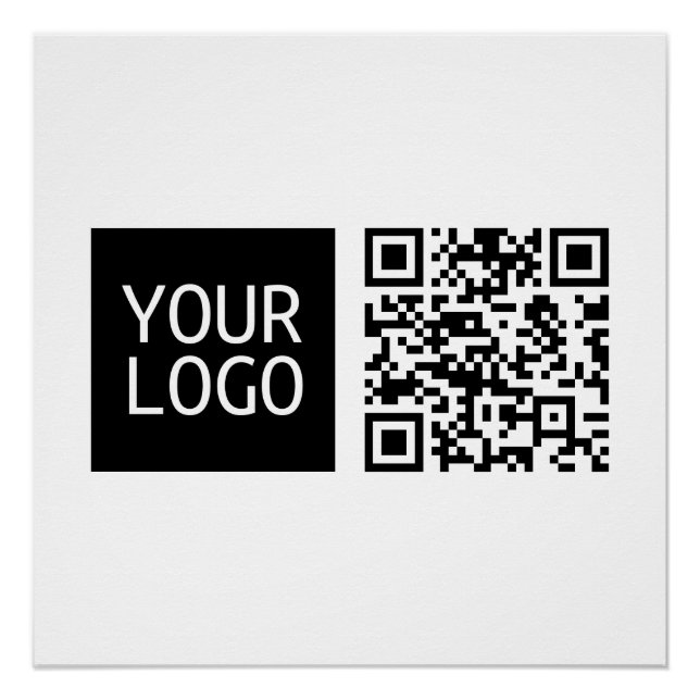 Editable QR code & Your Business Logo or Image Poster (Front)