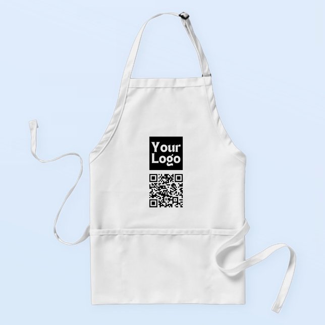 Editable QR code & Your Business Logo or Image Standard Apron (Creator Uploaded)