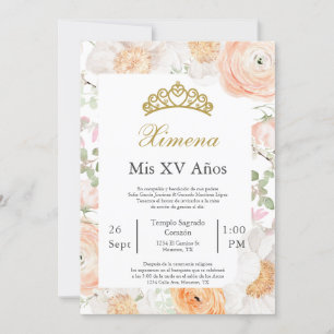 Editable Quinceañera invitation 