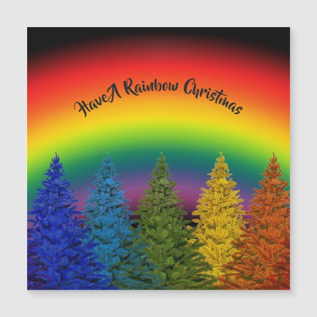 Editable Rainbow Christmas Tree (Front)