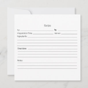 Editable Recipe Card. Personalise with photos Holiday Card