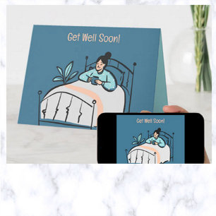 Editable Recovering Get Well Soon Card