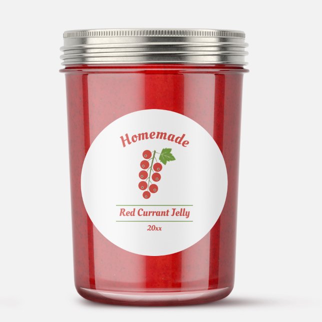 Editable Red Currant Jelly Label Sticker (Red Currant Jelly Label Sticker)