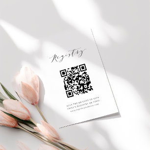 Editable Registry Card QR Code Enclosure Card