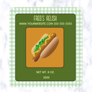 Editable Relish Square Sticker