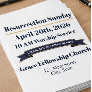 Editable Resurrection Sunday Church Flyer