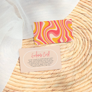Editable Retro Groovy Hippie Modern Bridal Shower Enclosure Card