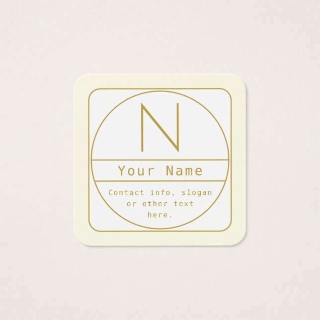 Editable Retro-modern Design Template Gold & White (Front)