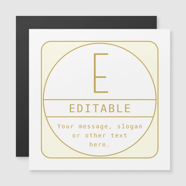 Editable Retro-modern Design Template Gold & White (Front/Back)