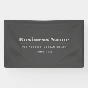 Editable Retro-Modern Text Template Dark Grey Banner