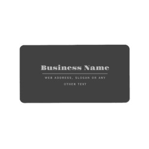 Editable Retro-Modern Text Template Dark Grey Label